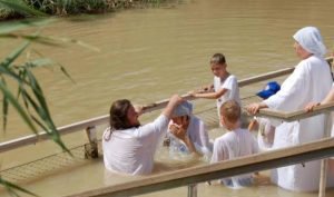 Site where Jesus was baptized by John.